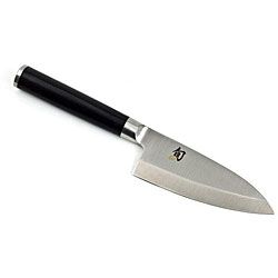 Kershaw Knives- DM-0105D -Kai Shun Deba 105mm with wooden Sheath Kitchen Fixed Blade Knife ( 4.3" Blade )