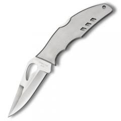 Spyderco Knives-BY05GPS Flight Byrd Folding Pocket Knife, Black G-10 Handles, 3-7/16'' Part Serrated Blade, , LockBack, Rare, Discontinued