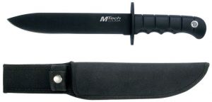 MTECH Knives- MT-092 - Rubber Handle Stainless Fixed Blade Knife ( 8" 440 Stainless Steel Blade )