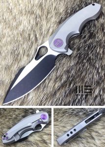 WE KNIFE CO -605E , 6AL4V Titanium,CPM-S35VN