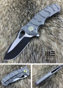 WE KNIFE CO -920A - Blocao , Gray 6AL4V Titanium With Carbon Fiber Inlay,CPM S35VN