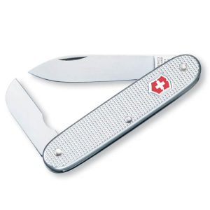 Victorinox-53965 Pioneer Apprentice Ribbed Silver Alox - Multi Tool - Folding Pocket Knife - With Steel Balde & Scraper Included