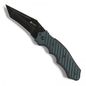 CRKT-1030K Triumph Folding Pocket Knife, Outburst Assisted, G-10 Scales, Tanto Black Plain Blade, Tactical Knife
