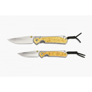 SEBENZA 31 BOX ELDER BURL POLISHED DROP POINT