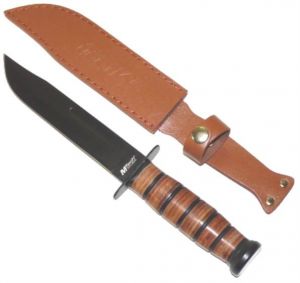 MTECH Knives- MT-122 - Wood handle 440 Stainless Steel Fixed Blade Knife ( 6.5" 440 Stainless Steel Blade )