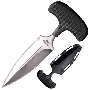 Cold Steel Knives-12DBSJ1 , Safe Maker I ,  Push Dagger , 4'' Satin Plain Blade , Black Kray-Ex Handles , W/ Secure Ex Sheath