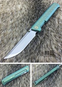 WE KNIFE CO -710F - Straight Up , 6AL4V Titanium,Bohler M390
