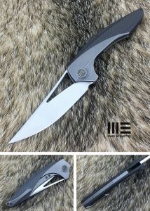 WE KNIFE CO -720A - Zeta , 6AL4V Titanium, Bohler-M390, Inlay Carbon Fiber