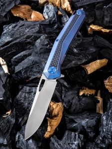 WE KNIFE CO -808A - Caliber , 6AL4V Titanium,CPM-S35VN, Inlay Carbon Fibe