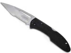 BLACKHAWK!-154011SL-BlackHawk Blades BHB40 Large Serrated Folding Pocket Knife (3.75" Stainless Steel Tanto Blade)