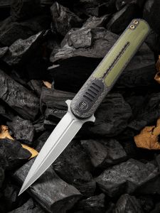 WE KNIFE CO - 2002A , Angst , CPM S35VN , Twill Carbon Fiber / G10 , Tip-Up, Right Carry