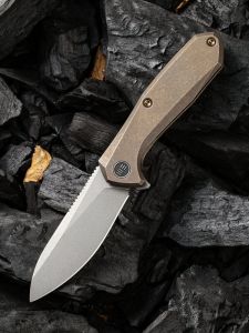 WE KNIFE CO -2005A , Mote , 6AL4V Titanium , 59-61HRC,Tip-Up, Right Carry