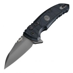 SIG X1-MicroFlips Tactical Manual Flipper: 2.75" Wharncliffe Blade - Grey Cerakote Finish, Solid Black G10 Frame