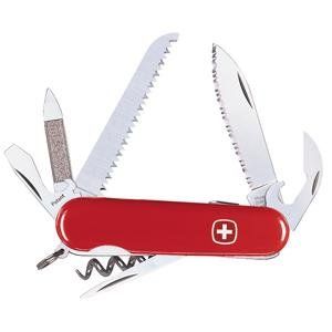 Wenger Knives-16411 , Alphine Backpacker Red Swiss Army Pocket Knife, Multitool, 8 Implements, KeyRing, Corkscrew, Rare, Discontinued