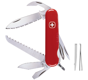 Wenger-16444 Swiss Army Pocket Knife Serrated Backpacker NO BOX
