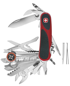 Wenger Knives-16812 , Evo Grip,S54 ,  Swiss Army Multitool Pocket Knife,  2.5 Stainless Steel Blade, 18 Implements, Rubber Grip Points On Handles, Rare, Discontinued