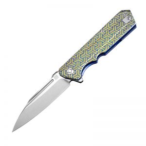 Artisan cutlery littoral 1703g-bu02 bu03 s35vn blade titanium tc4 handle folding knives