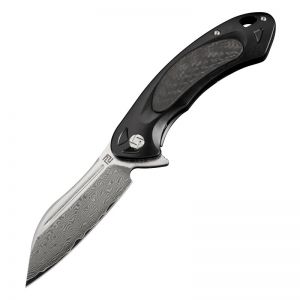 Artisan Cutlery Eterno Atz-1818gd Damascus Blade Titanium Handle Folding Knives