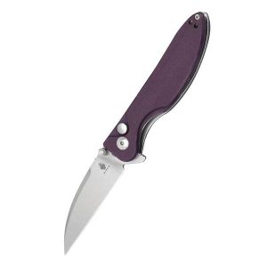 Kizer Swaggs Swayback Button Lock Knife Purple G-10 V3566N1 (2.99" SW)