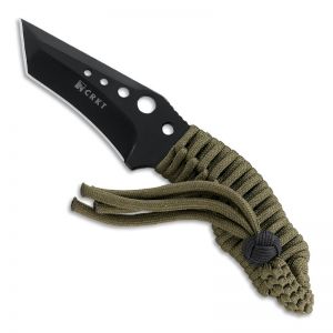 CRKT-2030CW Crawford Truimph N.E.C.K. Knife, 2.75'' Plain Blade ,Nylon Paracord Handles, W/ Kydex Sheath