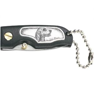 JUNGLEE - K02084 -  English Setter - Folding Pocket Knife -(1 5/8" 420-J2 Stainless Steel Blade ) - Lightweight - Aluminum Scales