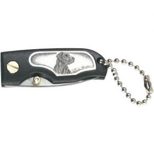 JUNGLEE - K02085 - Black Lab - Folding Pocket Knife -(1 5/8" 420-J2 Stainless Steel Blade ) - Lightweight - Aluminum Scales