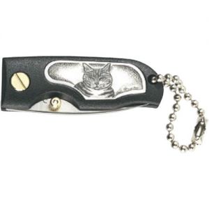 JUNGLEE - K02087 - Coon CAT- Folding Pocket Knife -(1 5/8" 420-J2 Stainless Steel Blade ) - Lightweight - Aluminum Scales