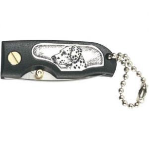 JUNGLEE - K02097 - Dalmition - Folding Pocket Knife -(1 5/8" 420 - J2 Stainless Steel Blade ) - Aluminum Grips in Black - Synthetic Ivory Handle