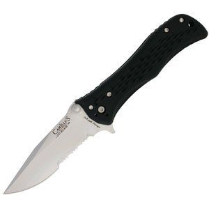 Camillus Knives-C2364C Blaze Assisted Opening Pocket Knife, 3'' Part Serrated Blade, Liner Lock, Zytel Handles, With Reversible Pocket Clip, Discontinued