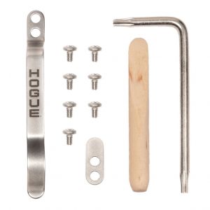 X1-MicroFlip / A01-MicroSwitch Pocket Clip & Torx Screw Kit - Tumbled Finish