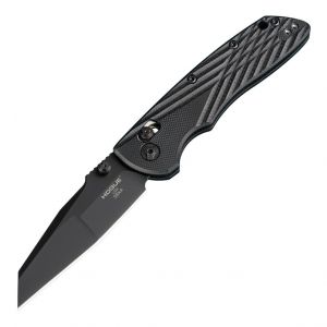 Deka Manual Folder: 3.25" Wharncliffe Blade - Black Cerakote Finish, Solid Black G10 Frame