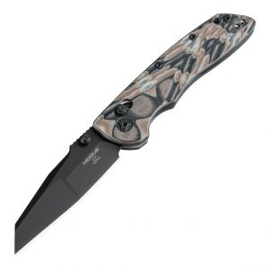 Deka Manual Folder: 3.25" Wharncliffe Blade - Black Cerakote Finish, G-Mascus Dark Earth G10 Frame