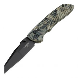 Deka Manual Folder: 3.25" Wharncliffe Blade - Black Cerakote Finish, G-Mascus Green G10 Frame