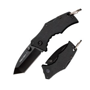 Cold Steel Knives-27TDT , Micro Recon 1 Tactical Pocket Knife , Lockback , 2'' Tanto Blade , Polymer Handles , W/ Key Ring