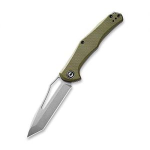 Civivi - Fracture Slip Joint Knife OG Green G10 Handle (3.35" Gray Stonewashed 8Cr14MoV Tanto) C 2008A