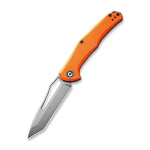 Civivi - Fracture Slip Joint Knife Orange G10 Handle (3.35" Gray Stonewashed 8Cr14MoV Tanto) C 2008C