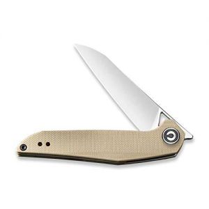 Civivi - McKenna Front Flipper Knife Tan G10 (2.92'' Satin D2) C 905A