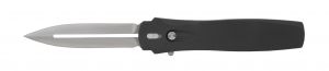 Pro-Tech Knives - Dark Angel , OTF, Automatic Knife , 3.75'' Double Edge Plain Blade , Black Aluminum Handles  , W/ Pocket Clip ,  Nylon Sheath
