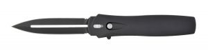 Pro-Tech Knives -3202 , Dark Angel, OTF Automatic Tactical Knife , 3.75'' DLC Plain Blade , Black Aluminum Handles , W/ Pocket Clip