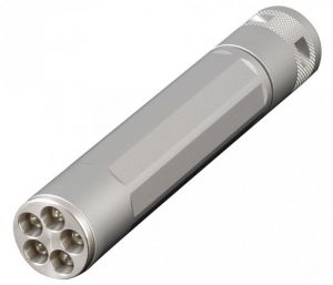 INOVA X5 - X5MT - WT - LED Dual Mode Lithium Powered Flashlight, Titanium - 2 Mile Visibility - 120' Effective Range