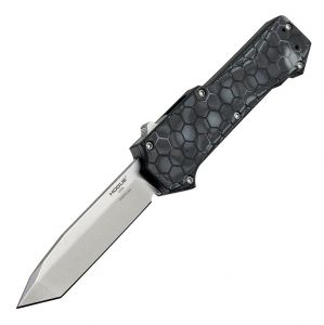 Hogue Knives - 34029 , Compound OTF Knife , 3.5'' Tanto  S30V Blade  , Black G-Mascus G10 Frame , W / Pocket Clip