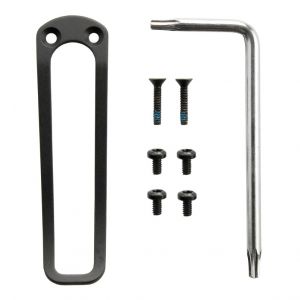 EX-02 Flat Wireframe Pocket Clip & Torx Screw Kit - Black Cerakote Finish