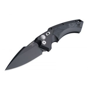 EX-A05 Automatic Folder: 4.0" Spear Point Blade - Black Cerakote Finish, Matte Black Aluminum Frame & G-Mascus Black G10 Inserts