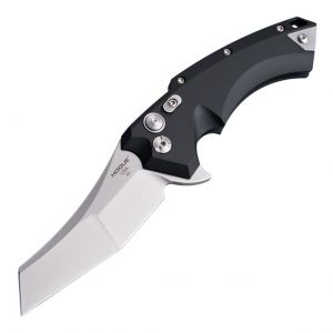 X5 Manual Flipper (RSR Exclusive): 3.5" Wharncliffe Blade - Tumbled Finish, Matte Black Aluminum Frame