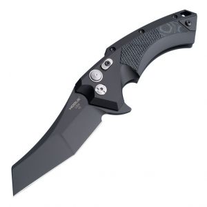 X5 Manual Flipper: 4.0" Wharncliffe Blade - Black Cerakote Finish, Matte Black Aluminum Frame & G-Mascus Black G10 Inserts