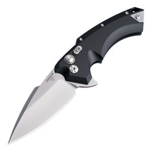 X5 Manual Flipper (RSR Exclusive): 3.5" Spear Point Blade - Tumbled Finish, Matte Black Aluminum Frame