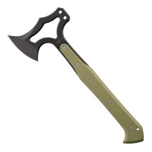 EX-T01 Tomahawk: S-7 Blade - Black Cerakote Finish, OD Green G10 Scales