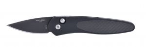 Pro-Tech Knives- 3616 , Half Breed , Ca Legal Automatic Folding Knife , 1.95'' DLC Black Blade , T6 Aluminum Handles W/ Carbon Fiber Inlays (Knives)
