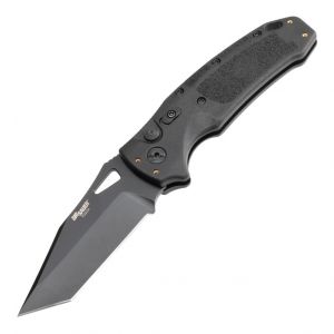 SIG K320A Nitron Automatic Folder: 3.5" Tanto Blade - Black Cerakote Finish, Black Polymer Frame