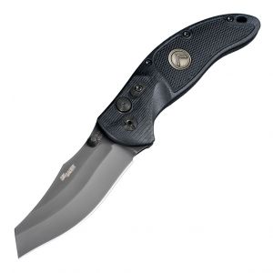 SIG EX-04 LEGION Manual Folder: 3.5" Wharncliffe Blades - Grey Cerakote Finish, Solid Black G10 Frame